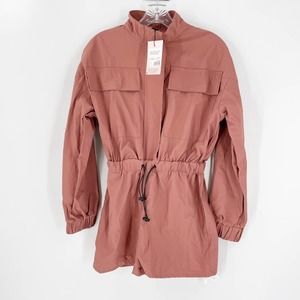 NWT Missguided Utility Drawstring Playsuit Pink